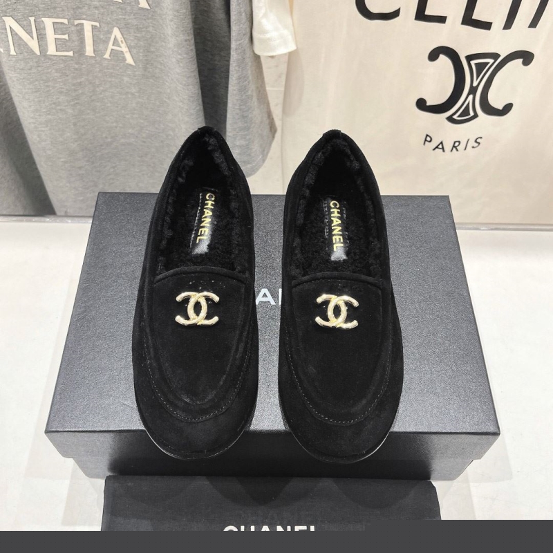 Ch*el leather shoes